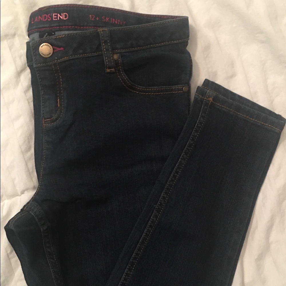Girls 5 pocket LandsEnd Skinny Jeans